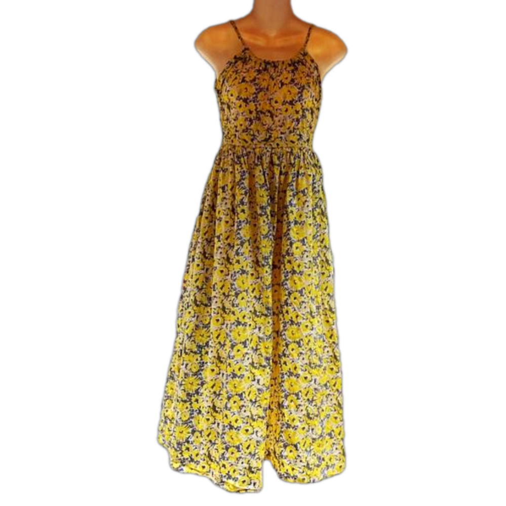 MIGAINO - Yellow Floral Summer Dress 👗